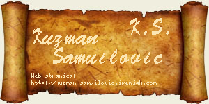 Kuzman Samuilović vizit kartica